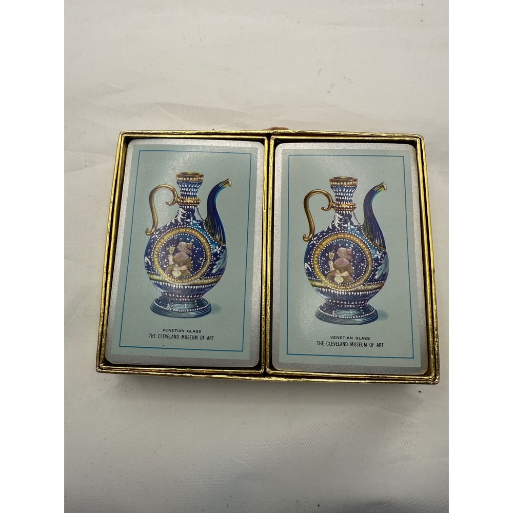 Vintage Venetian Glass Playing Cards Cleveland Museum of‎ Art Canasta Game Set